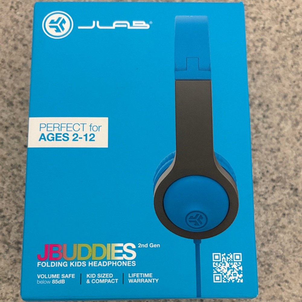 JBuddies Kids Folding On-Ear Headphones — Blue